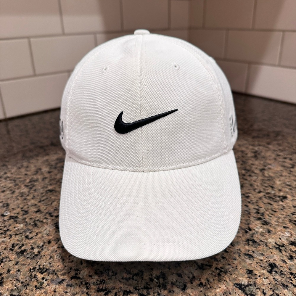 Nike Golf Vapor RZN Hat Baseball Cap Mens M/L White Polyester Spandex